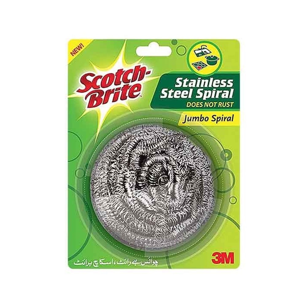 247017Scotch Brite Stainless Steel Spiral Jumbo Spiral 1Pcs. Cart