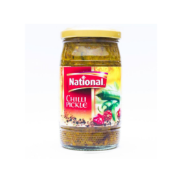 NATIONAL Green Chilli Pickle Bottle 310gm.