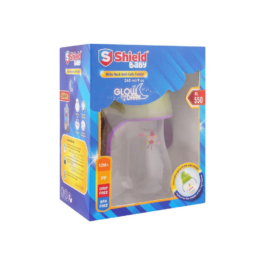 SHIELD BABY FEEDER WIDE NECK ANTI-COLIC GLOW IN THE DARK 260ML